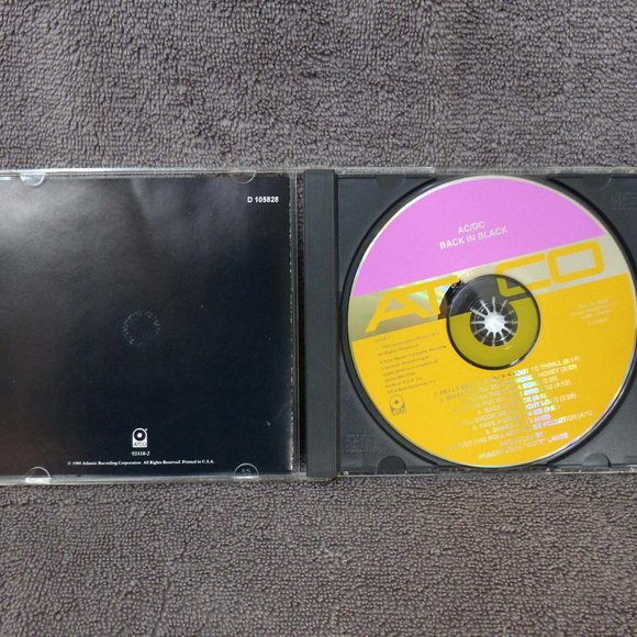 AC/DC Back In Black CD BMG Direct Marketing Club Edition Atco D105828 1980 Rock - Picture 6 of 12